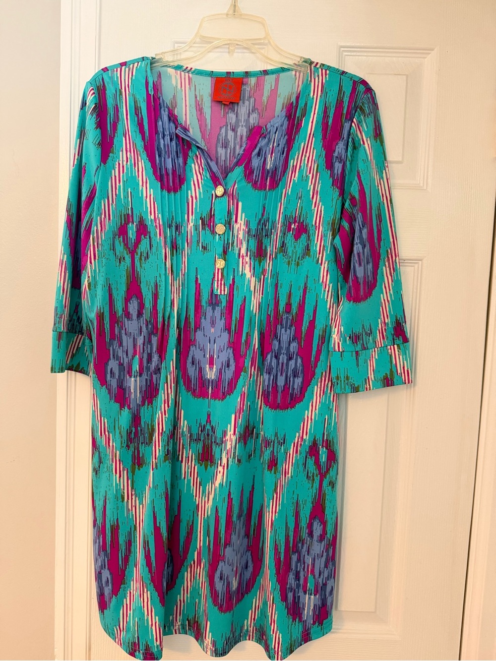 Women’s Tunic dress in Teal & Purple